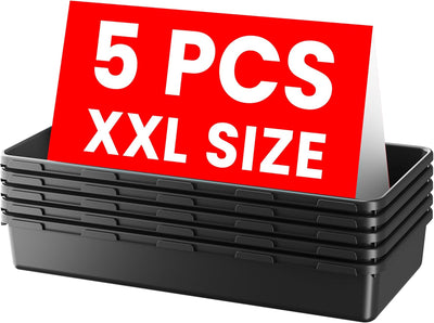 Set 5 pzas organizador cajón escritorio negro