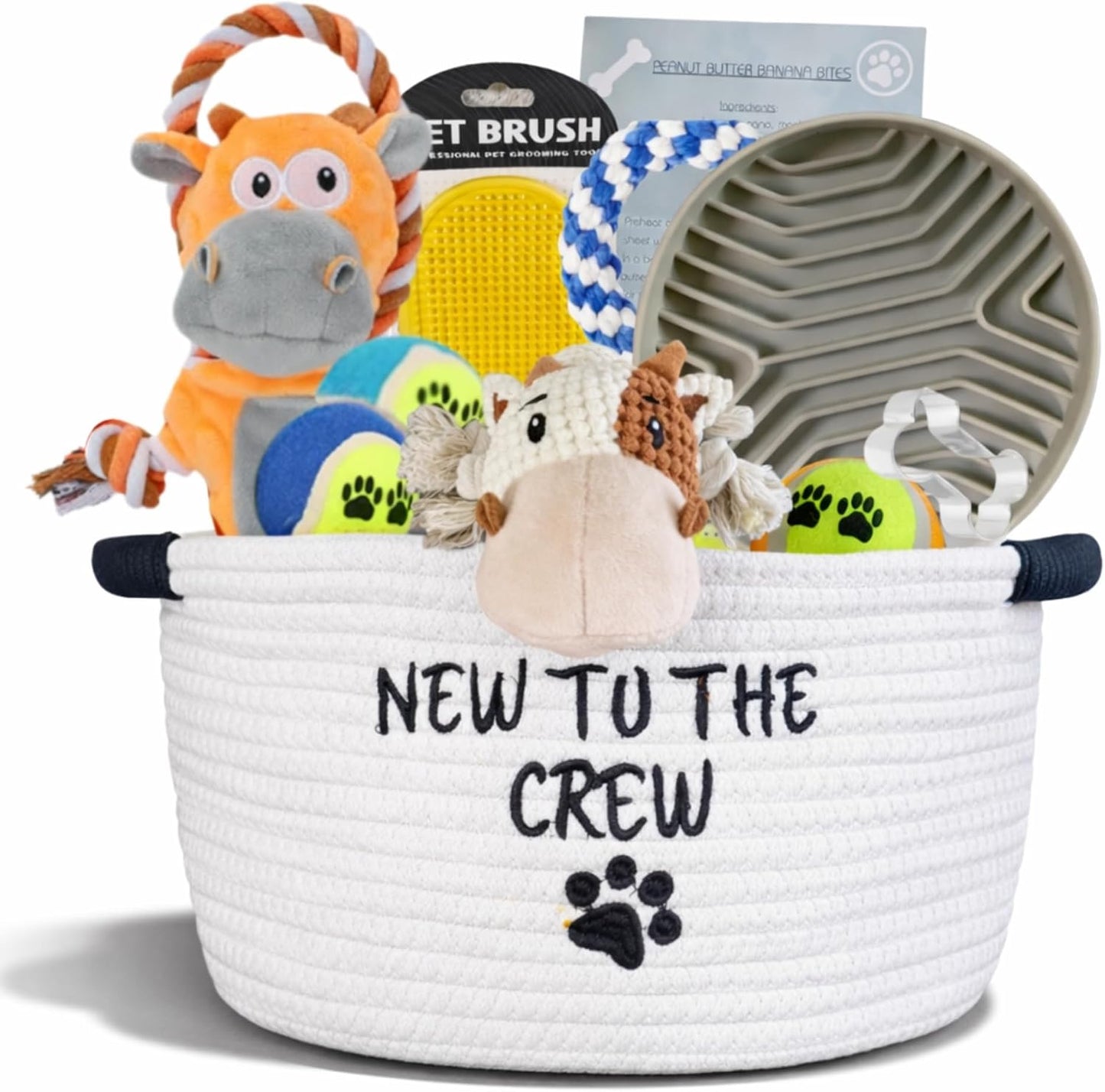Cesta regalo cachorro kit inicio con juguetes