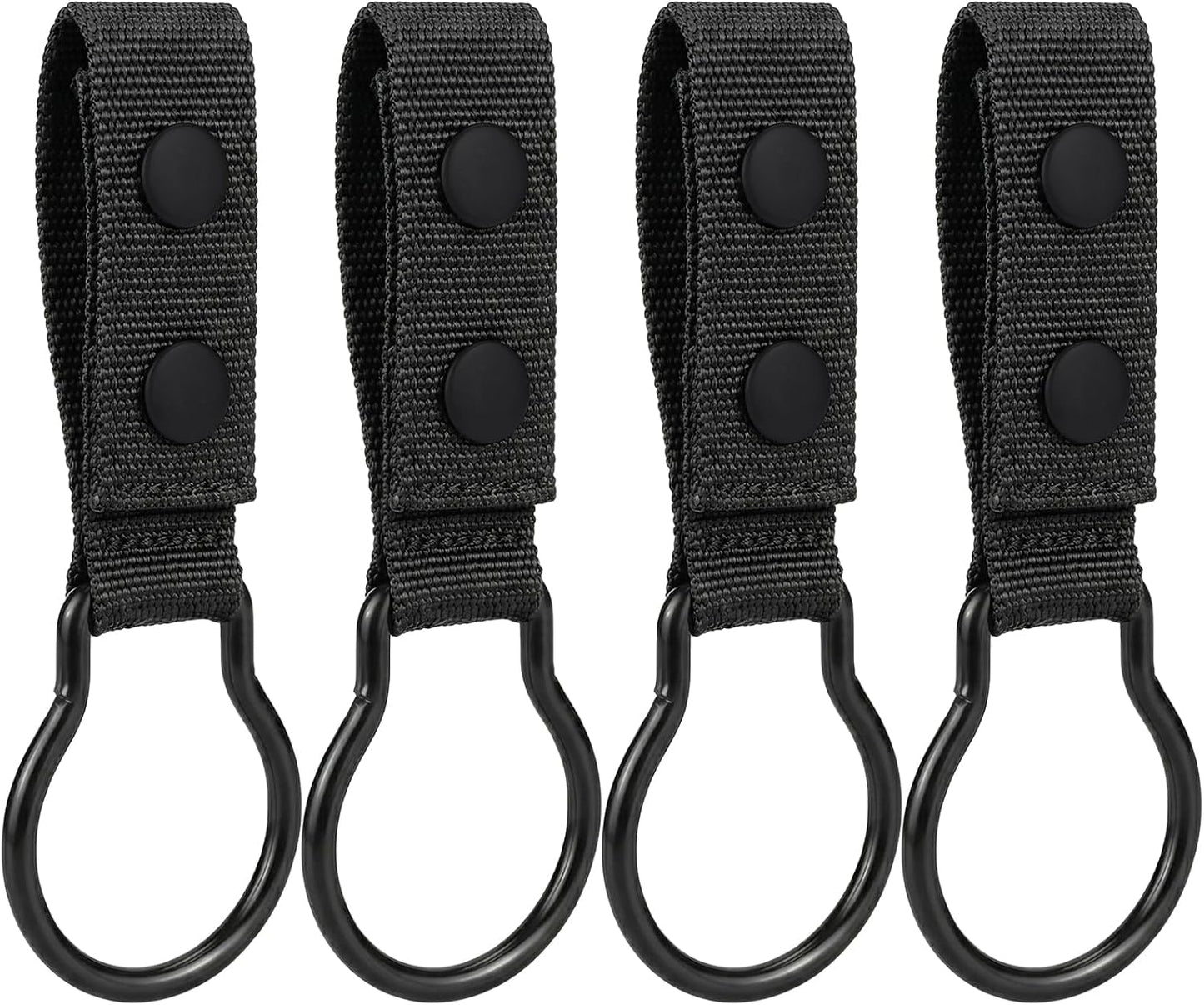 4 Anillos Linterna Nailon Clip Cinturón Servicio Metal