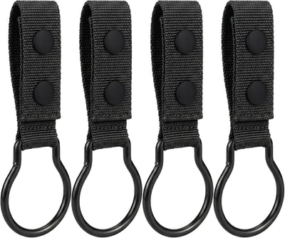 4 Anillos Linterna Nailon Clip Cinturón Servicio Metal