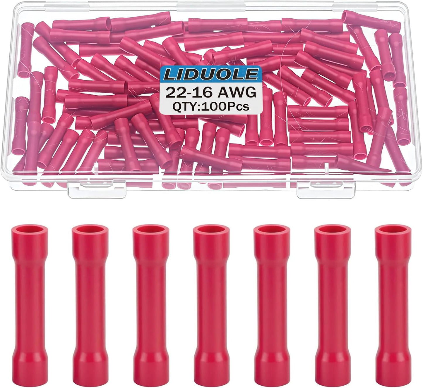 Conectores empalme rojo AWG 22-16 paquete 100