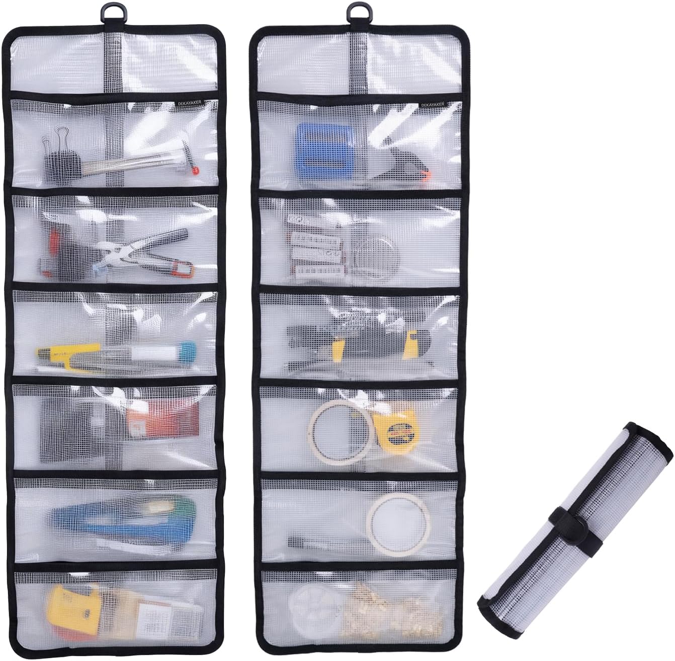 Bolsa herramientas expandida 6 bolsillos 35x12pulg PVC impermeable
