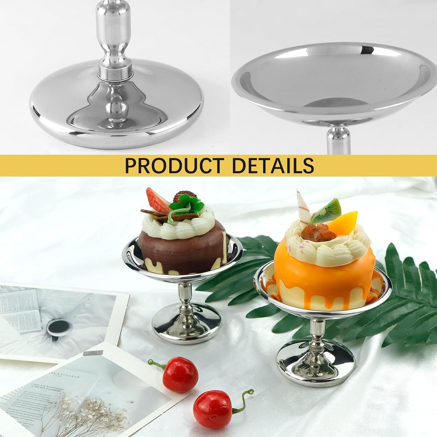 2 Pzas Cuencos Helado Acero Inox para Postres Frutas