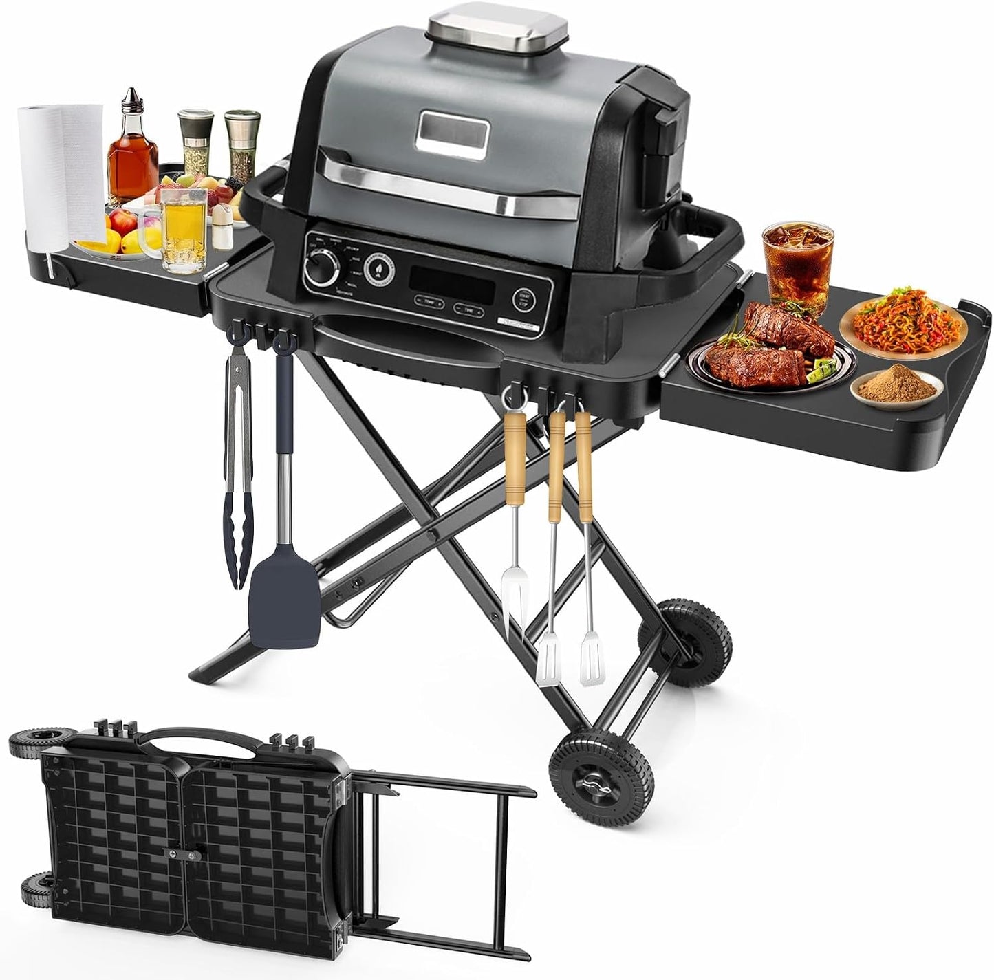 Mesa plegable parrilla portátil 51pulg camping