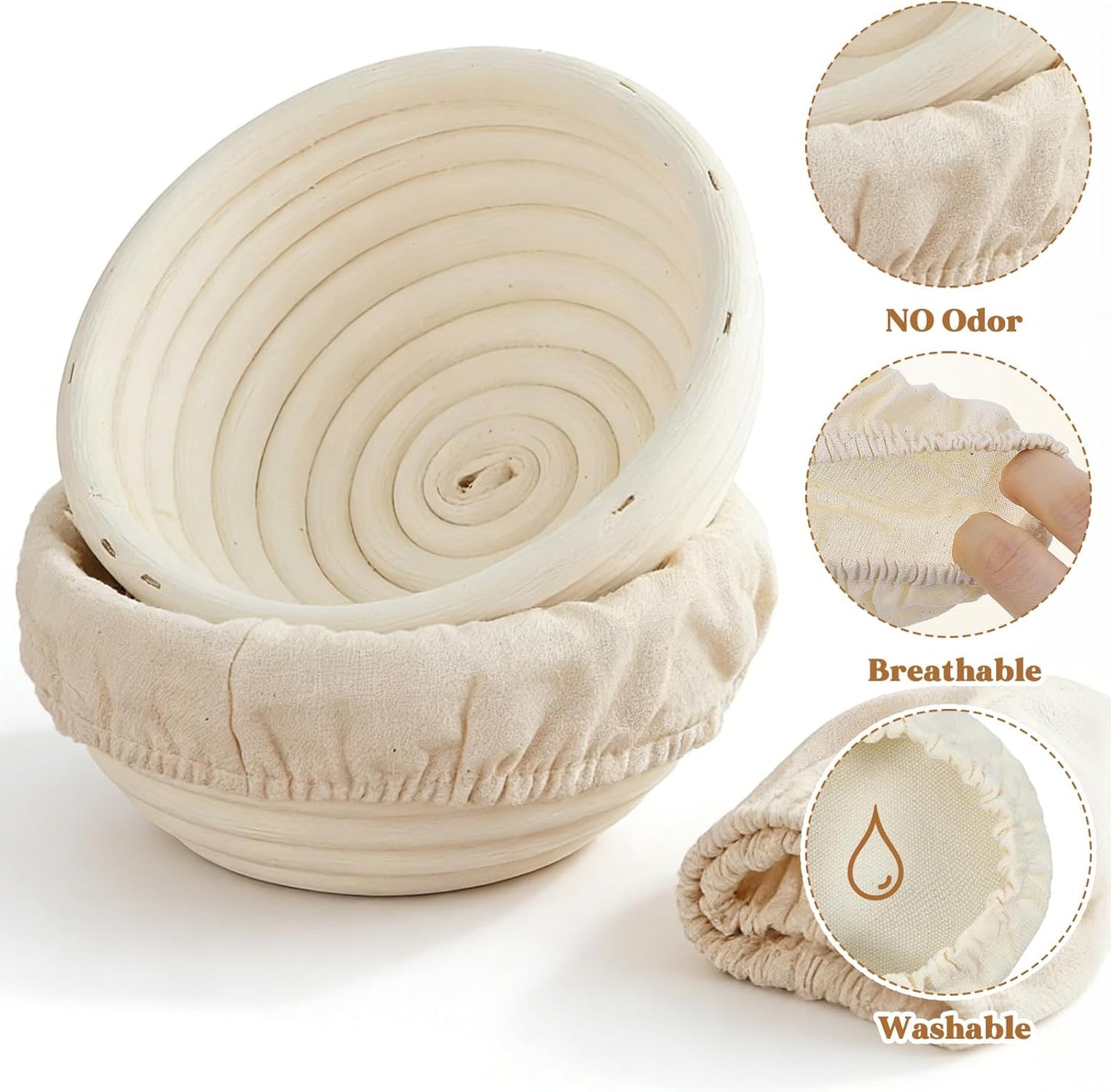 Fundas reutilizables para tazones a prueba de pan cesta Banneton hogar hornear masa madre