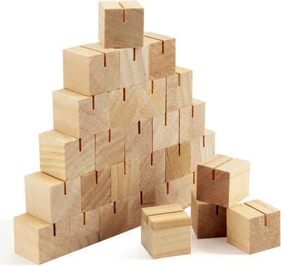 30 Soportes Madera para Números Mesa 1.2x1.2pulg Bodas Fiestas