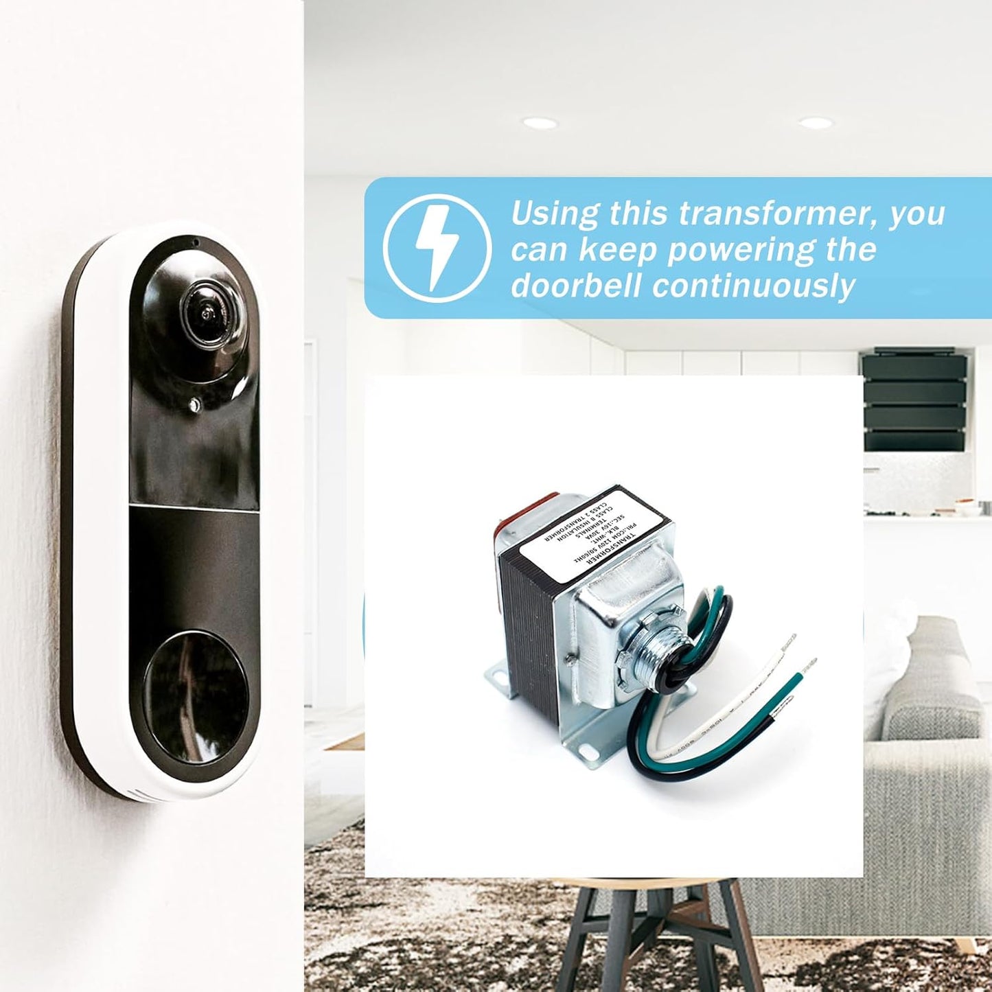 Transformador timbre puerta 16V 30VA comp Nest Hello