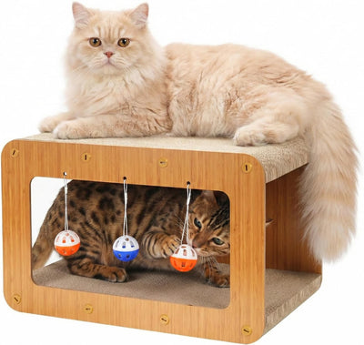 Rascador para gatos 2en1 cartón doble capa
