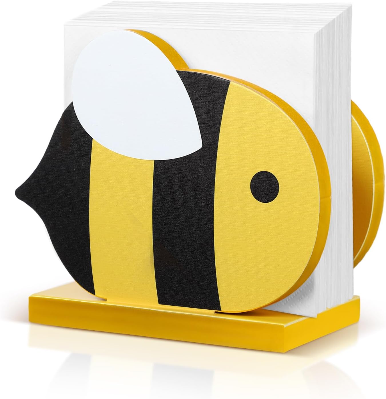 Servilletero en forma de abeja de madera para mesa de comedor