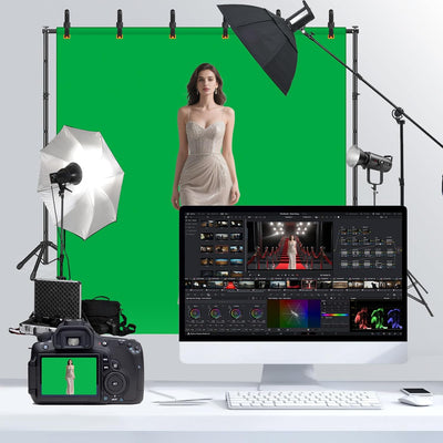 Soporte fondo 10x8.5pulg verde estudio foto y video