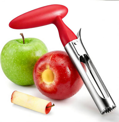 Herramienta descorazonador de manzana con mango antideslizante y cuchillas de acero inoxidable
