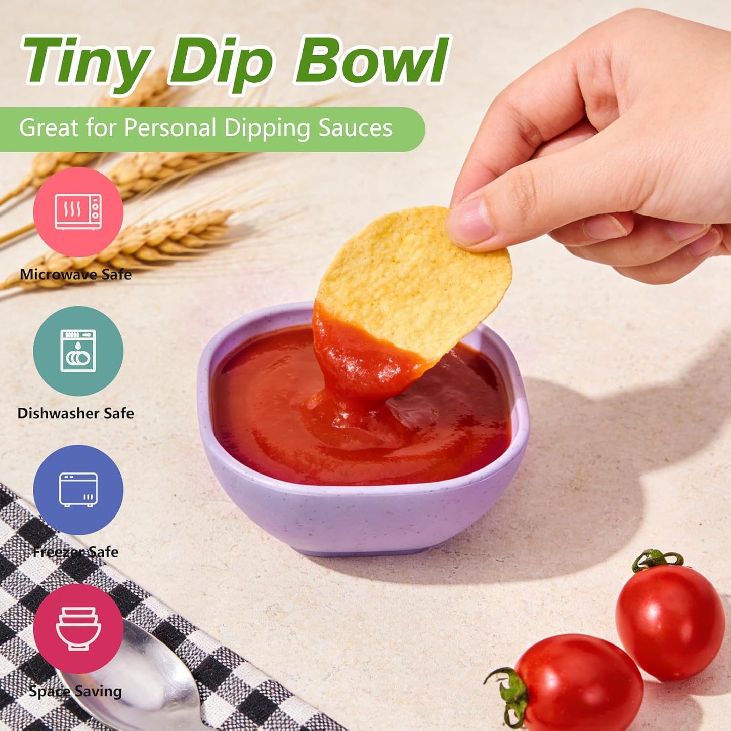 Pack 12 Cuencos Irrompibles Salsa 4.5oz Morado