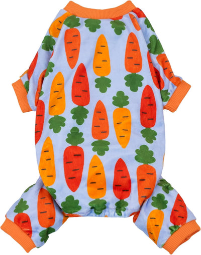 Pijama zanahoria perro Pascua azul naranja rojo verde M
