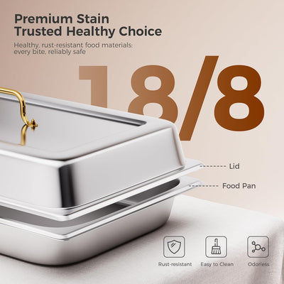 Set 8 Chafer Acero Inox 6-9qt para Buffet