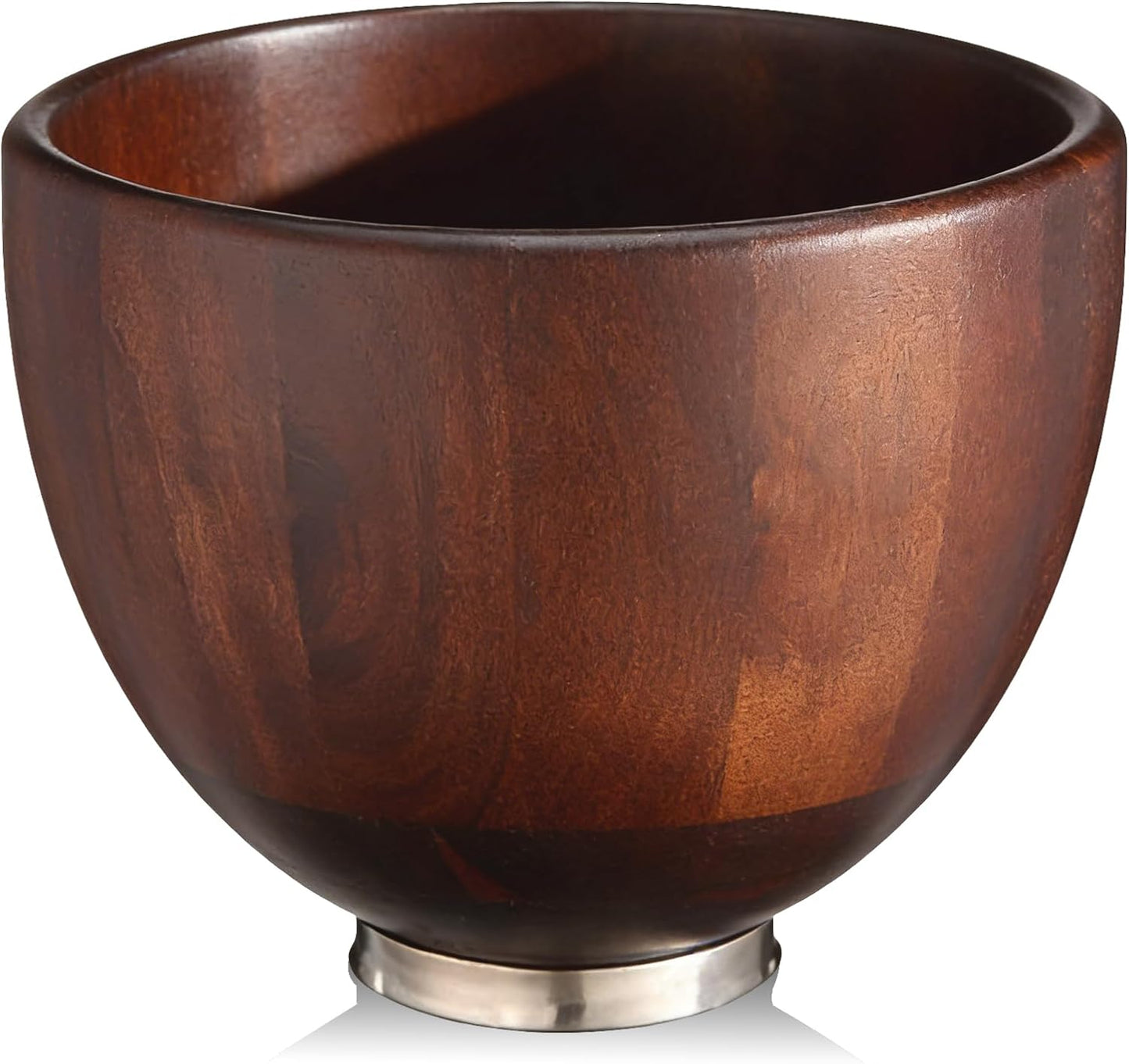 Cuenco madera nogal negro 5qt base acero inox para licuadora