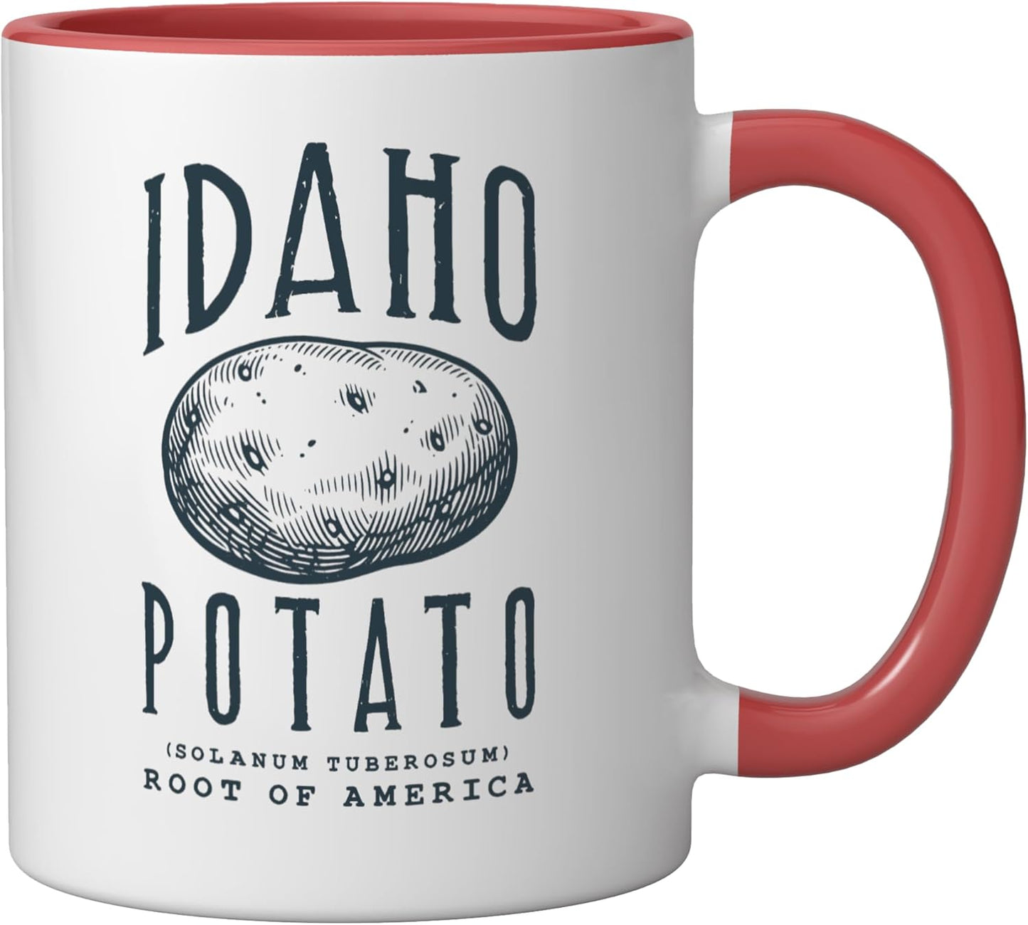 Taza Cerámica Vintage Botánica Rojo/Blanco