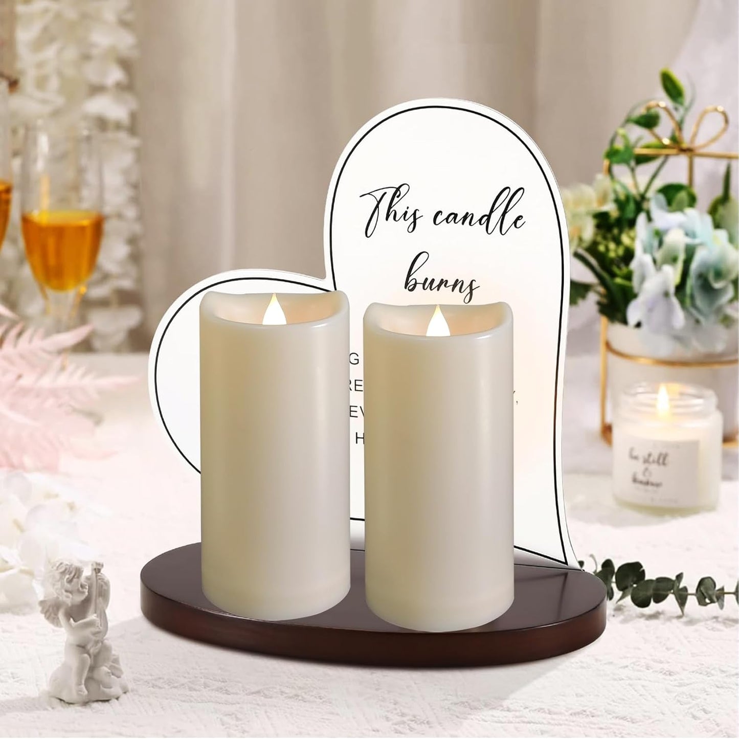 2 Velas Plástico Temporizador Impermeables Luces Falsas Exteriores