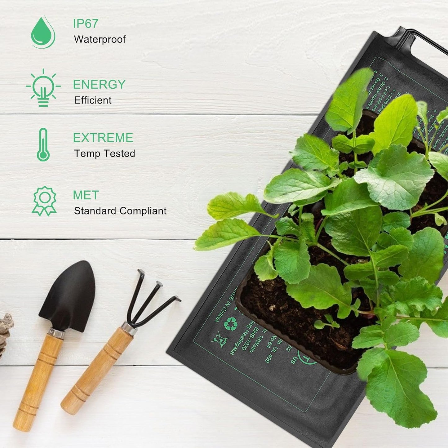 Alfombrilla térmica para hidropónico germinación 10x