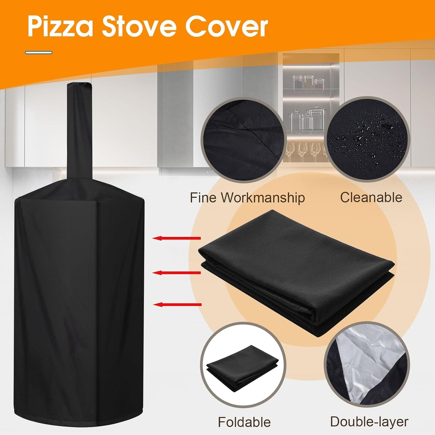Funda horno pizza al aire libre resistente UV y polvo