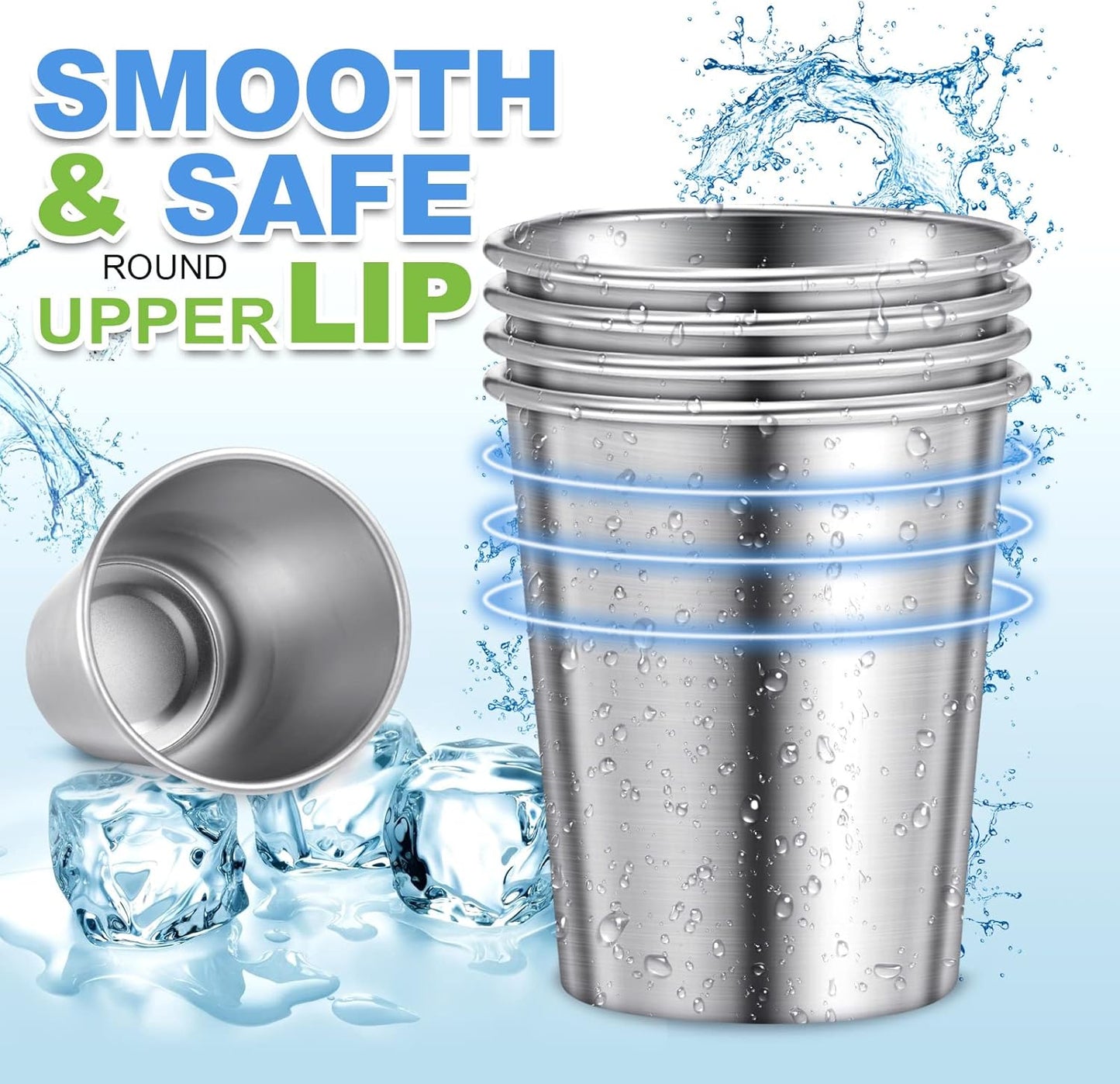 Vasos de acero inoxidable irrompibles Honeydak para julep de menta