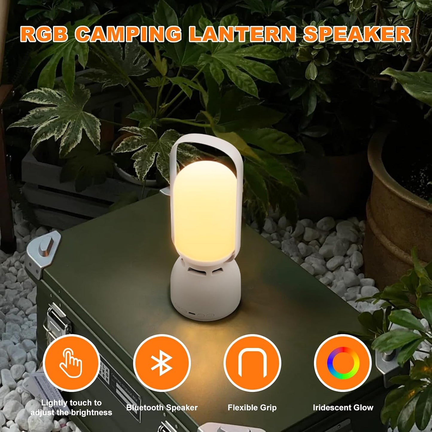 Linterna portátil recargable 11 modos RGB para camping