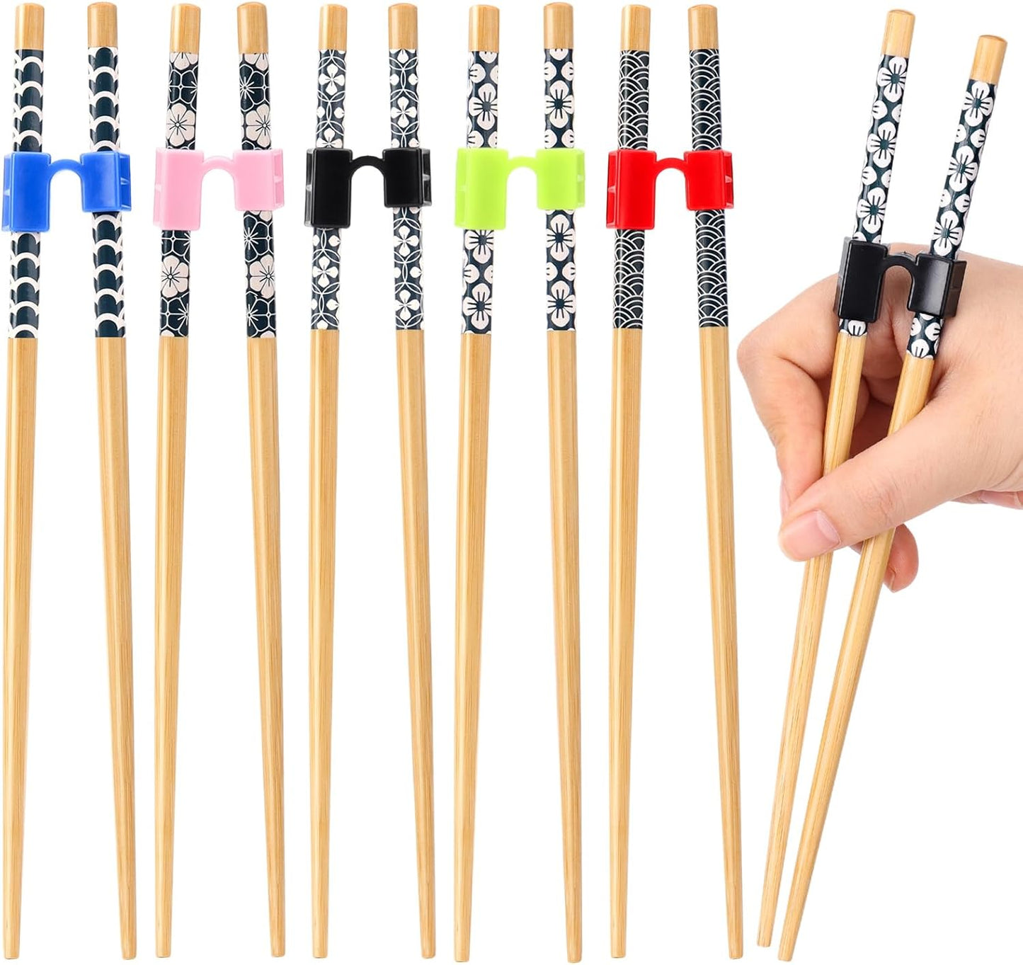 5 Pzas Palillos Madera 8.86pulg Reutilizables para Adultos