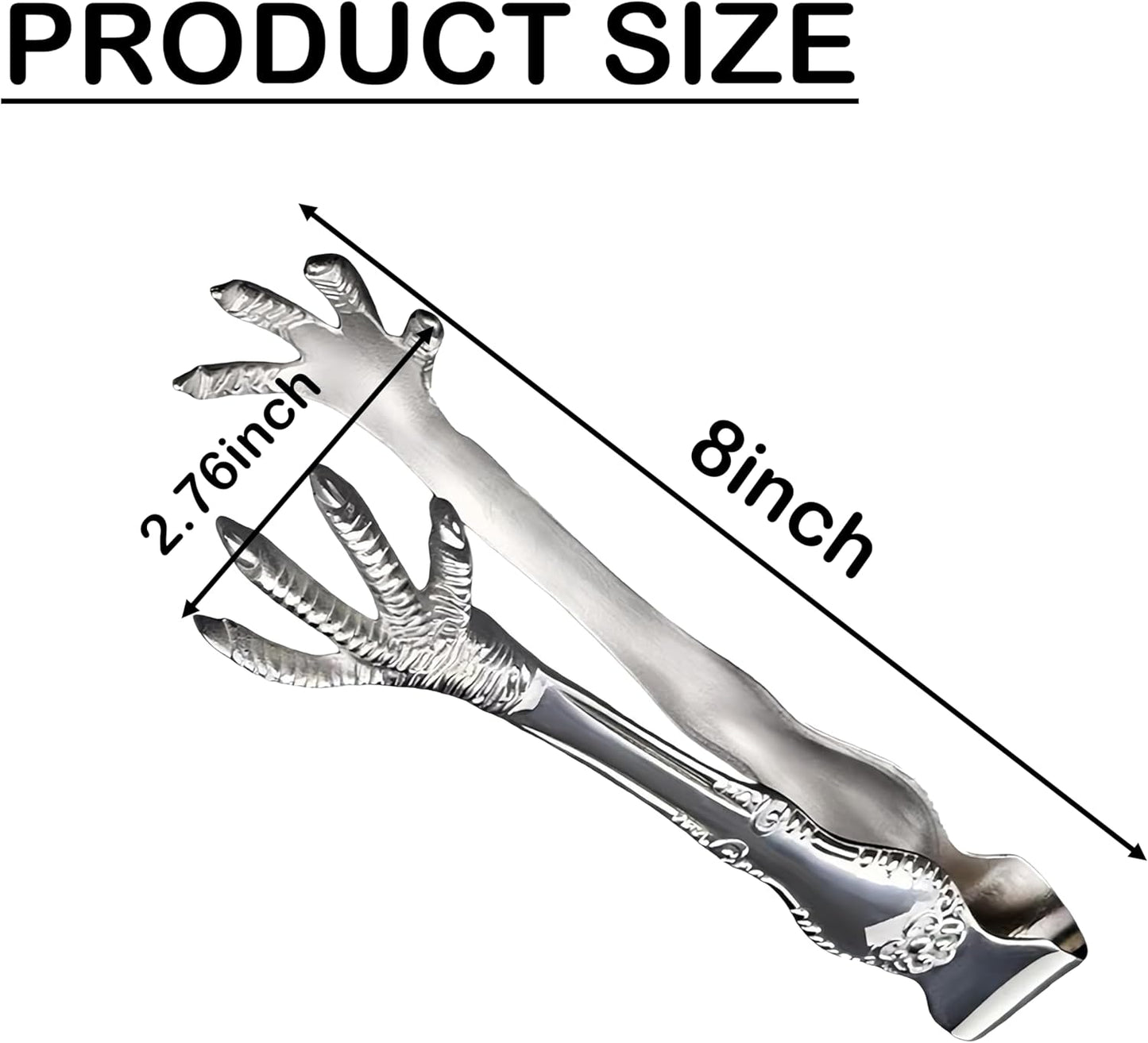 Pinzas para hielo de acero inoxidable multiusos para cocina y bar