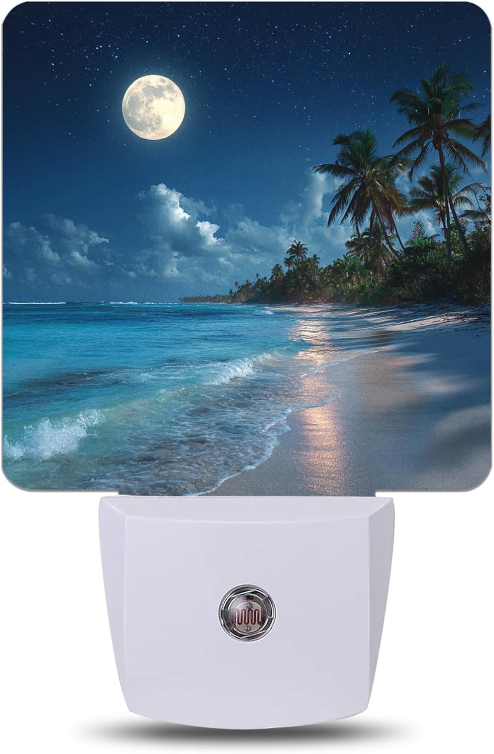 Luz Nocturna Palmera Pared Sensor Amanecer Dormitorio Baño