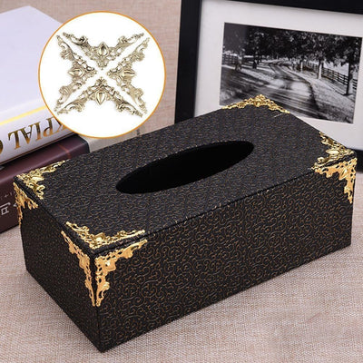 30 Protectores Esquina Vintage Dorado para Álbumes y Decoración