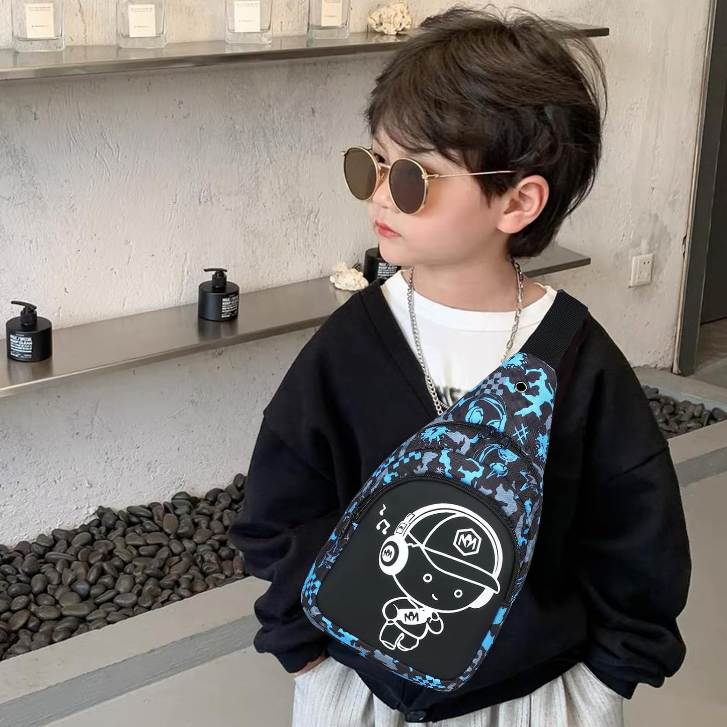 Bolsa bandolera camuflaje para niños