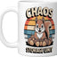 Taza Cerámica Con Esculpir Roedor Acornos Blanca