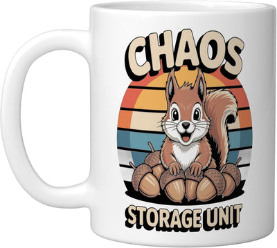 Taza Cerámica Con Esculpir Roedor Acornos Blanca