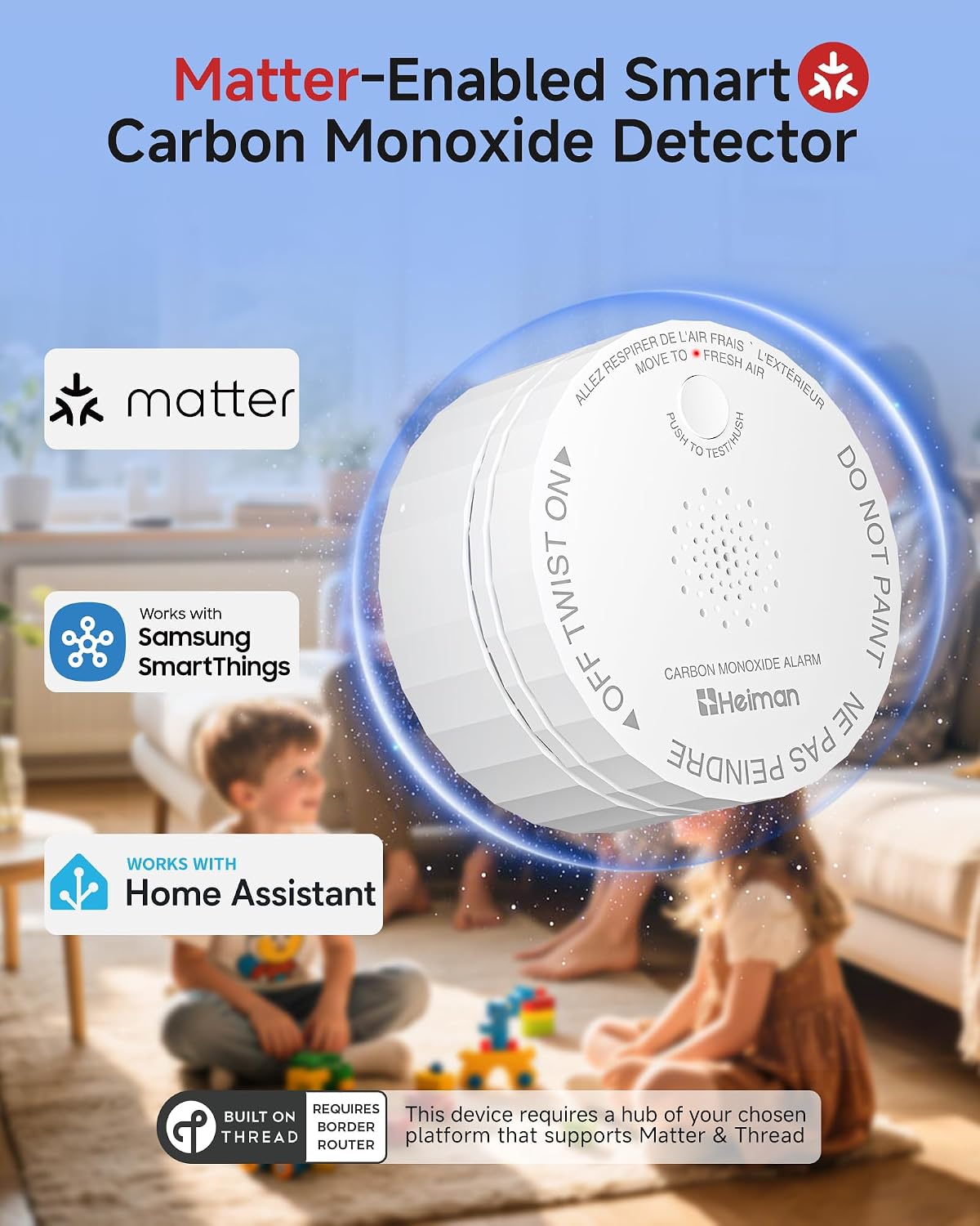 Detector CO portátil Matter Smart batería viajes RV