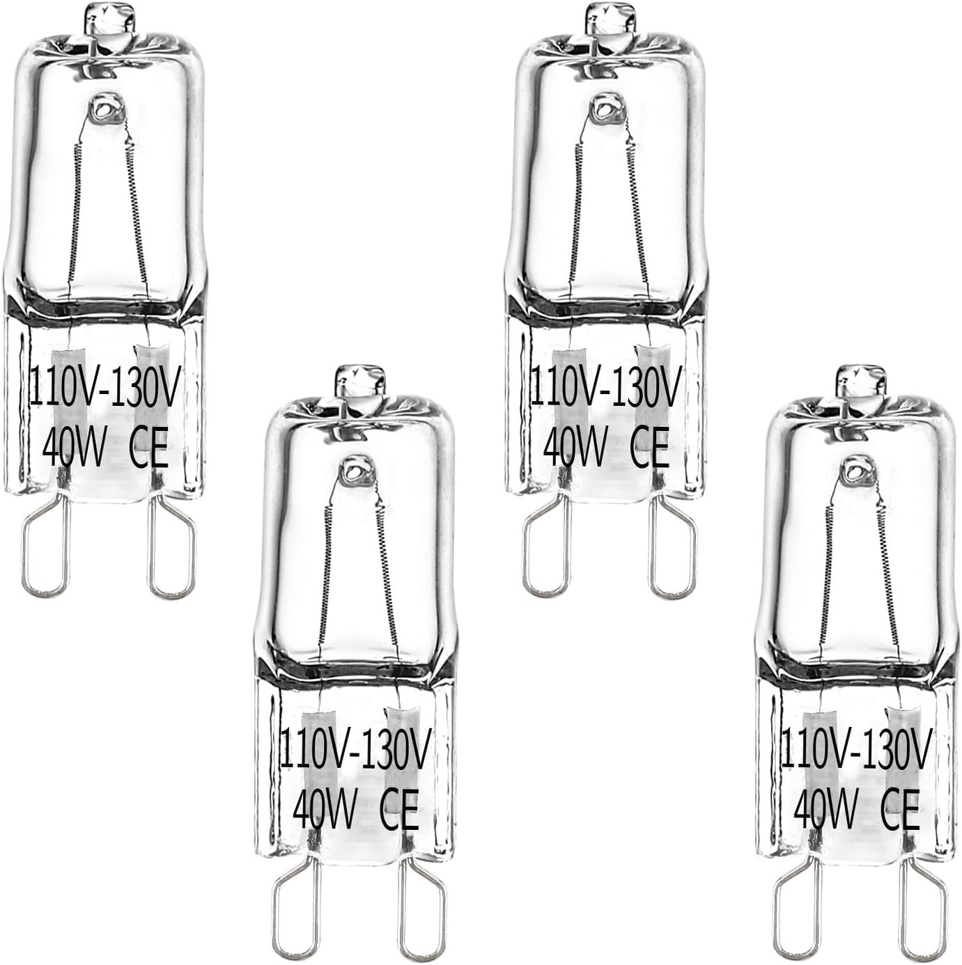 4 Bombillas Halógenas G9 120V 40W para Horno Whirlpool