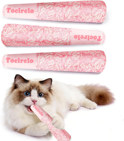 Juguetes gato hierba gatera orgánica 45000mg paquete 3 rosados
