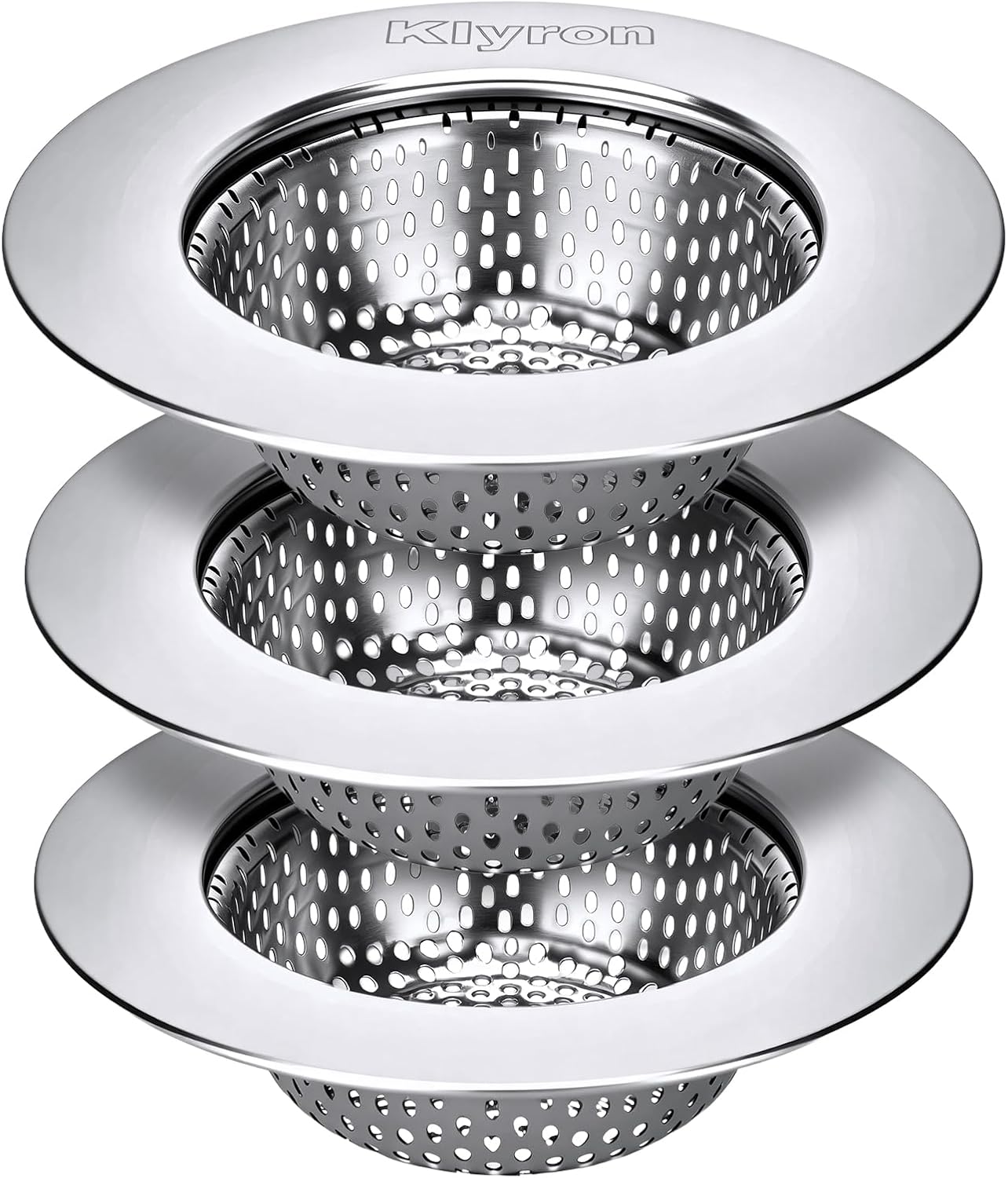 Set 3 coladores acero inox drenaje profundo 3.5pulg