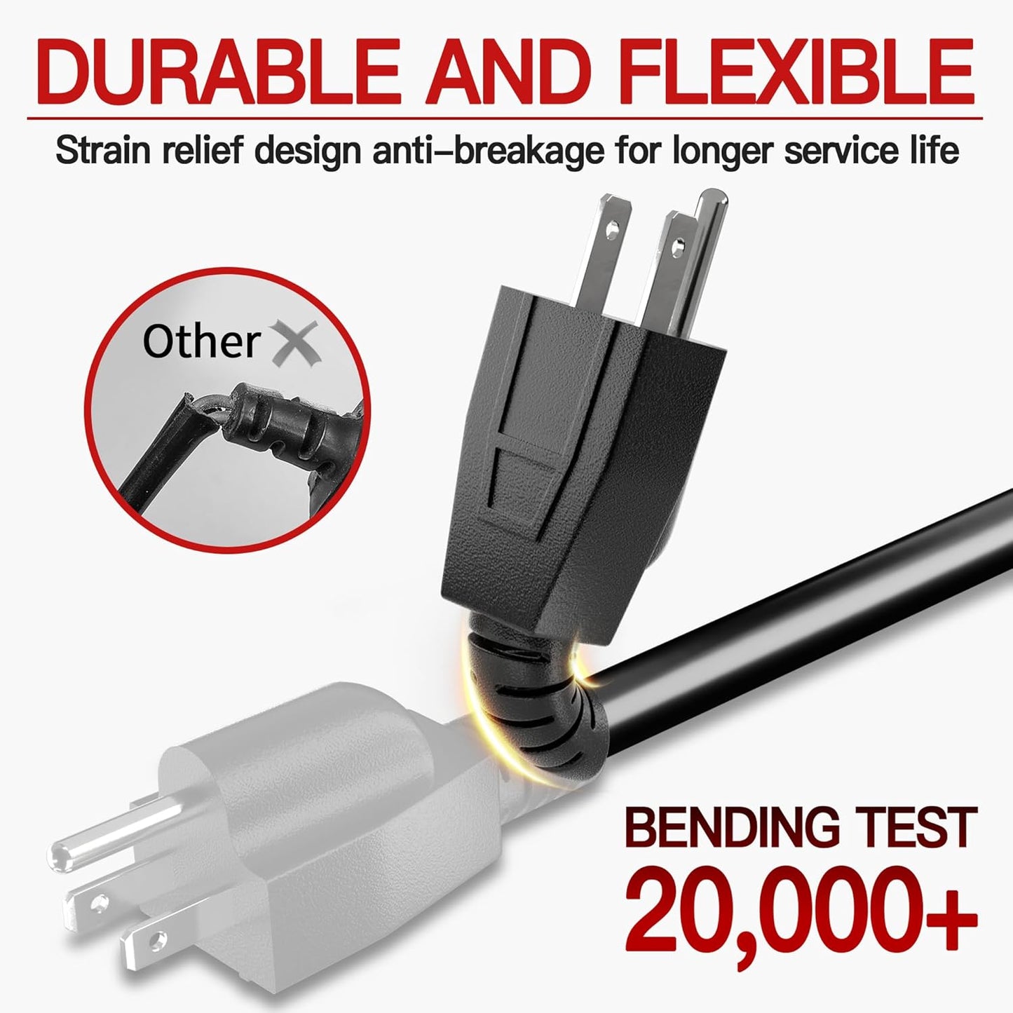 Cable extensión 16/3 negro flexible set 2