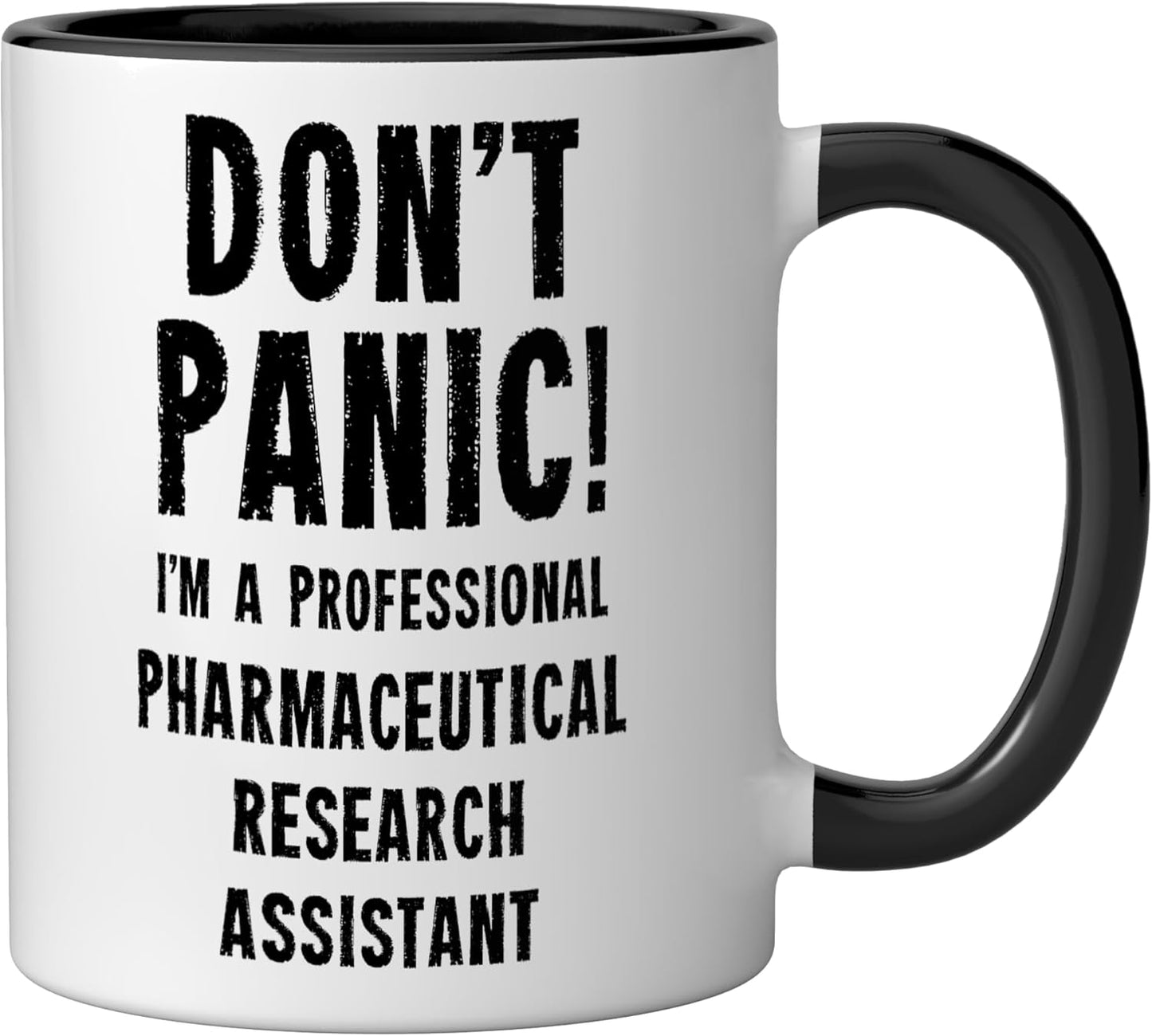 Taza Cerámica Asistente Farmacéutico Negro/Blanco