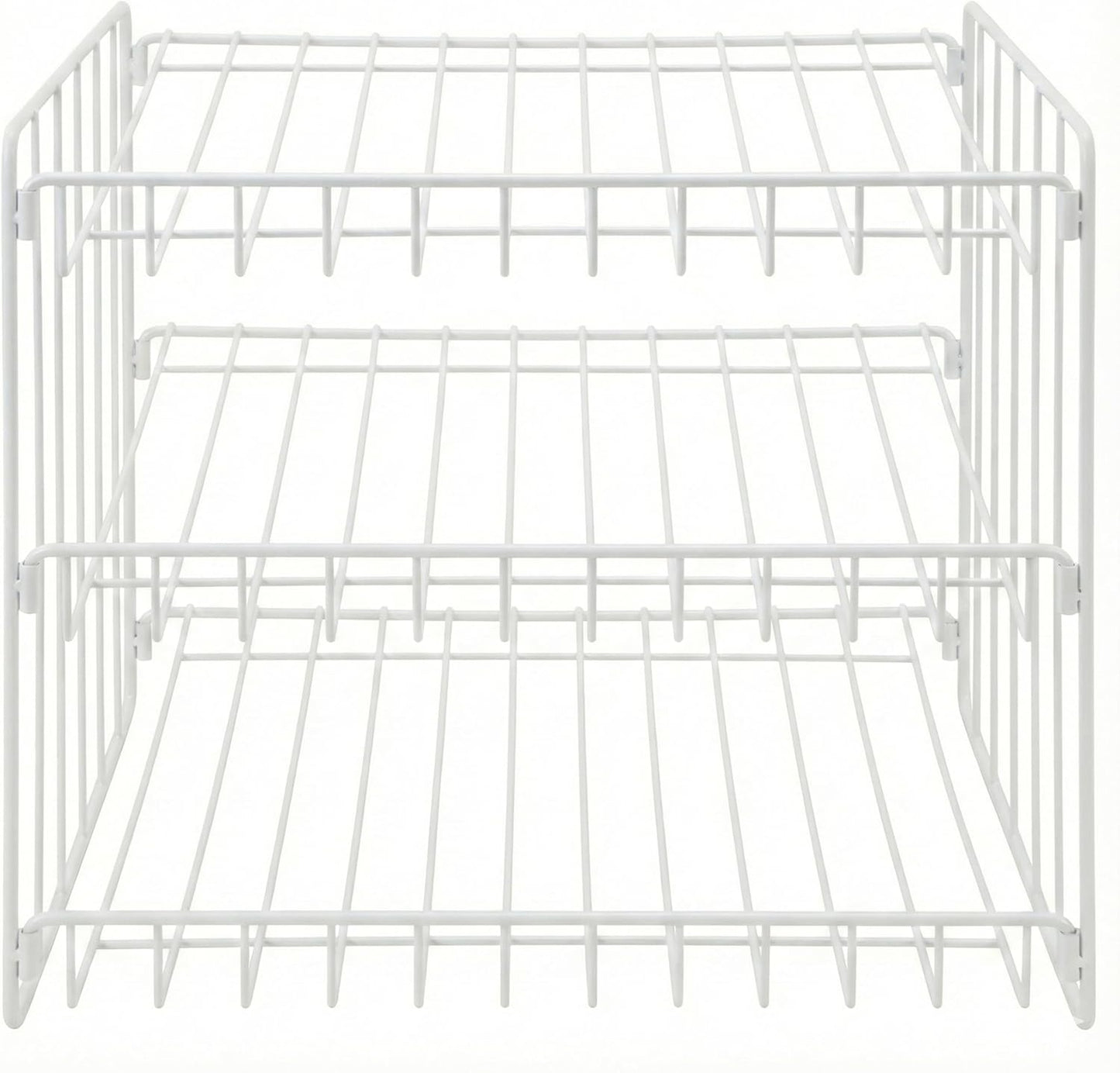 Estante organizador para latas de 3 niveles en blanco