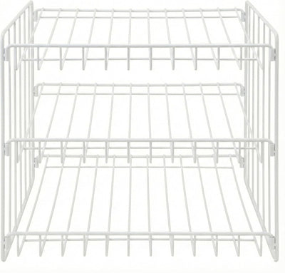 Estante organizador para latas de 3 niveles en blanco