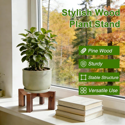 Soporte maceta madera moderna para macetas 5-10 pulg