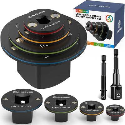 Set Adaptadores Impacto Cr-Mo Color 1/4-1"