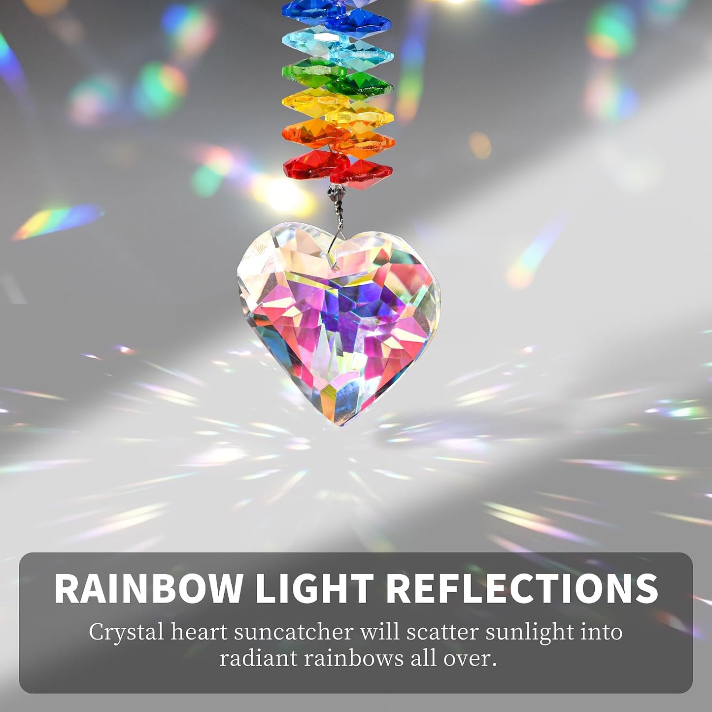 Atrapasol cristal corazón prisma para regalo