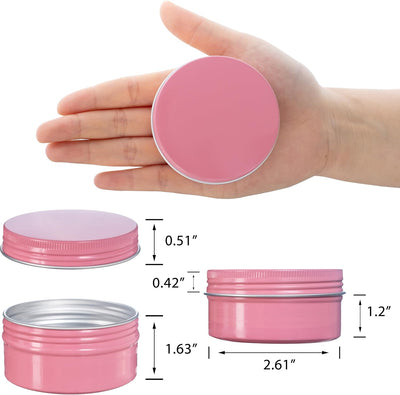 24 Pzas Tarros Aluminio 4oz con Tapa Rosca Recargables