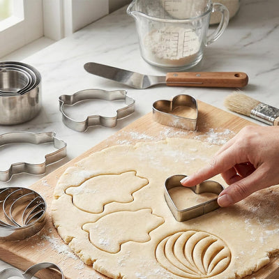 Set 9 Pzas Cortadores Galletas Mexic. Molde Corazón Concha Cerdo