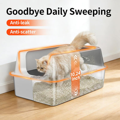 2 Cajas Arena Acero Inox XL con Escudo para Gatos