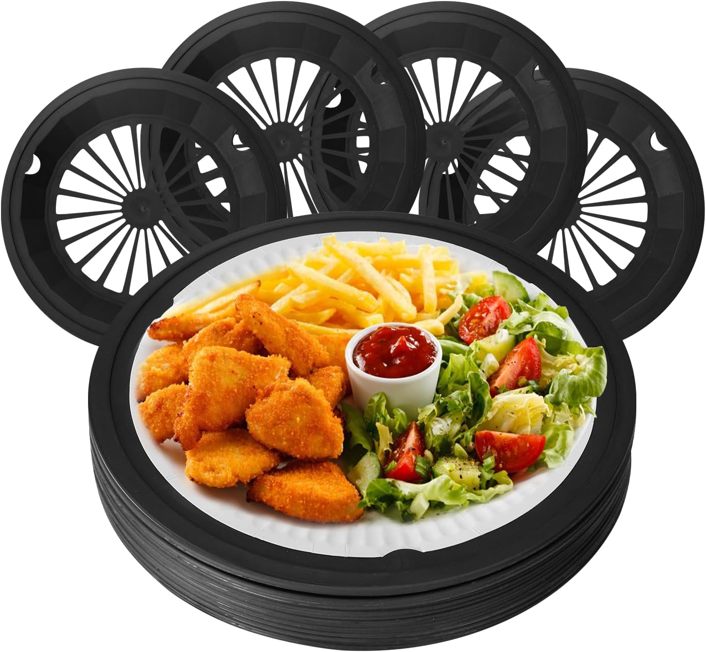 Soportes platos papel reutilizables 10.5pulg paq 20