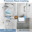 Panel ducha vidrio fijo 36x76pulg negro mate