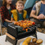 Parrilla carbón portátil acero inox plegable camping