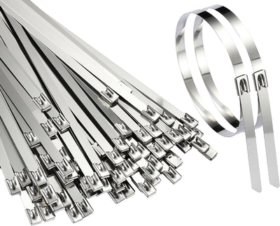Bridas metal extra anchas 15.8pulg acero inox 100 pzas